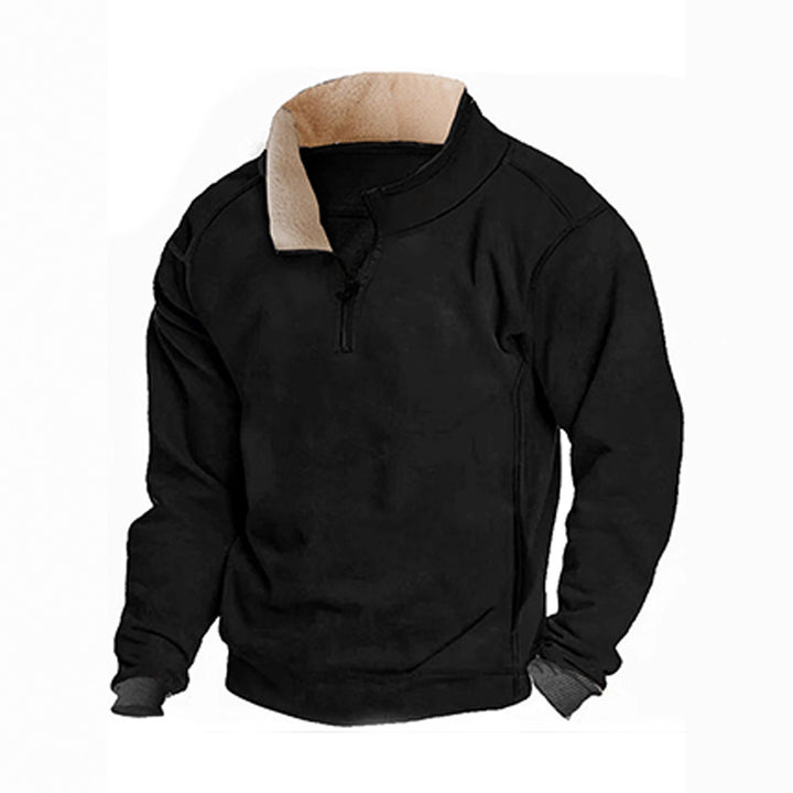 Herren Fleece Sweatshirt mit Stehkragen Echoarchiv