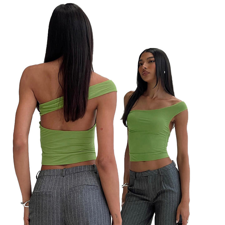 Damen trendiges Neckholder-Top mit elegantem V-Ausschnitt und figurschmeichelndem Schnitt Echo Archiv