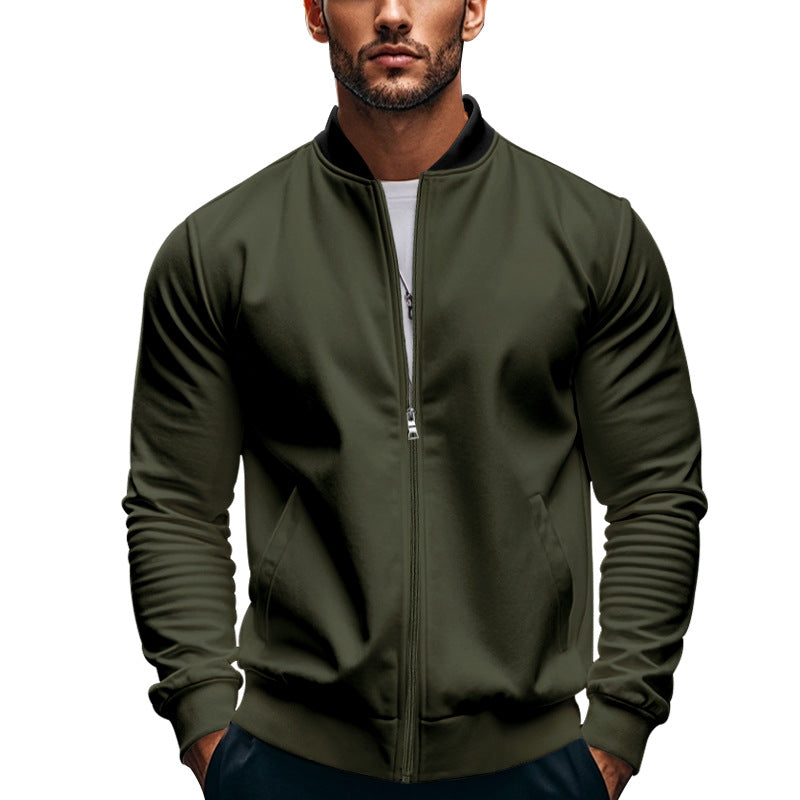 Herren stilvolle Sportjacke mit hochschließendem Kragen und praktischen Taschen Echoarchiv