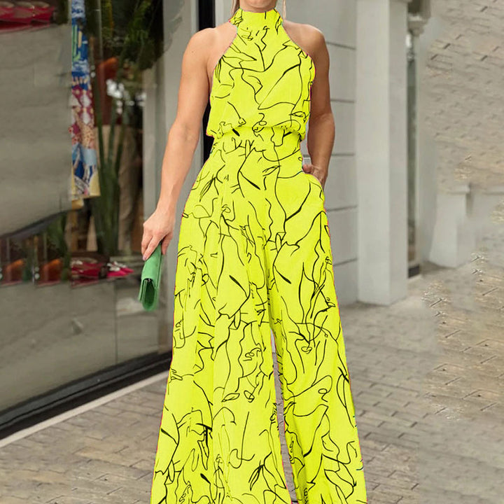 Damen Eleganter Longline Jumpsuit mit Stehkragen, Ballonärmeln und Seitentaschen Echoarchiv