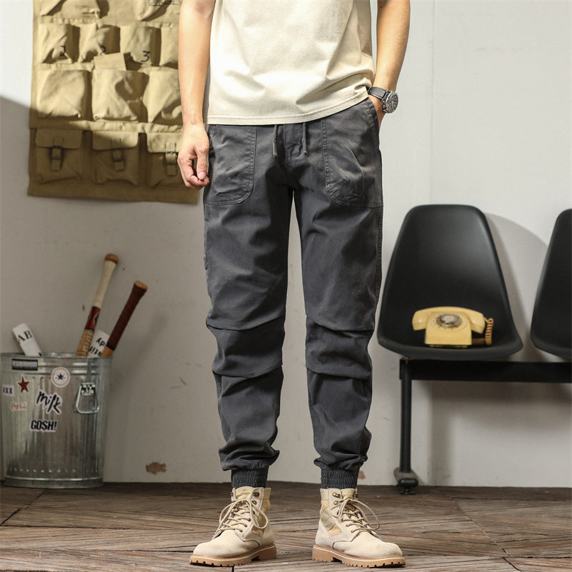 Herren bequeme Cargo-Hose mit elastischem Bund und multifunktionalen Taschen Echoarchiv