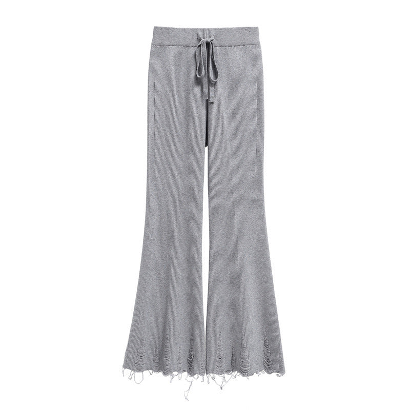 Damen Bequeme und lässige Strickpalazzo-Hose Echo Archiv