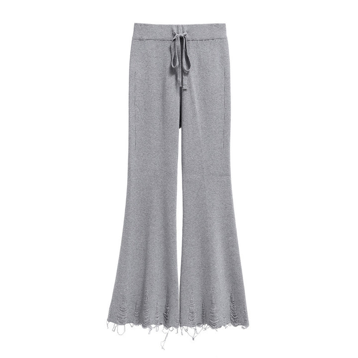 Damen Bequeme und lässige Strickpalazzo-Hose Echo Archiv