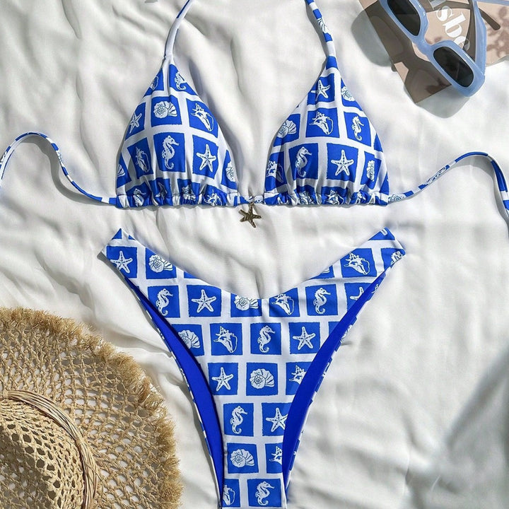 Damen Triangel-Bikini mit maritime Motiven Echo Archiv