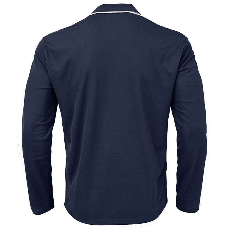 Herren Langarm-Polo-Shirt mit modischem Kragen und hochwertigem Baumwollmix Echoarchiv