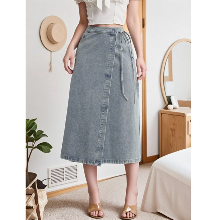 Damen Maxirock mit zeitlosem Wickeldesign und Gürteldetail Echo Archiv