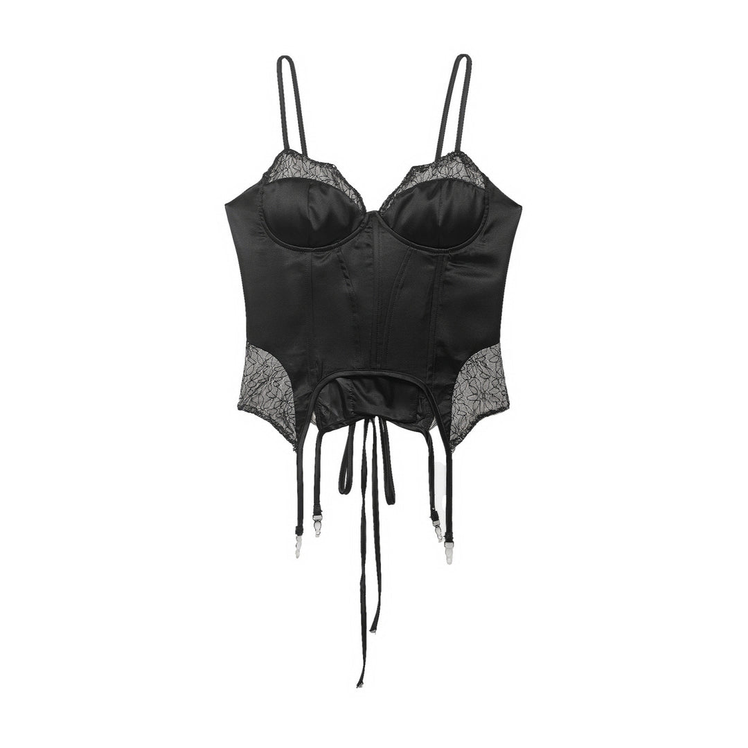 Damen Korsett Top mit zartem Spitzenbesatz und raffiniertem Schnitt Echo Archiv