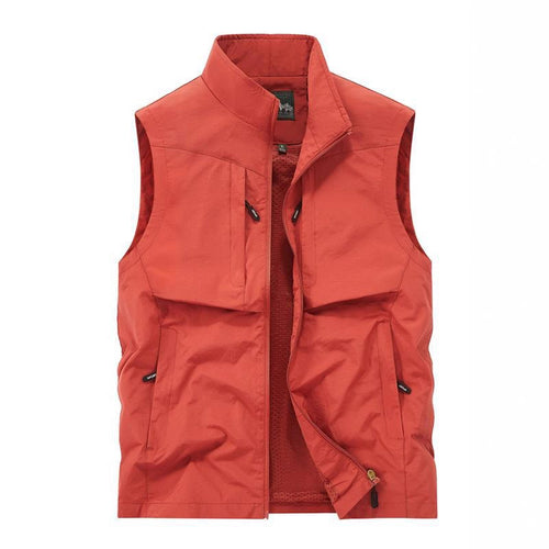 Herren Utility-Outdoorweste mit Mesh-Futter, durchgehendem Reißverschluss und Multifachtaschen Echo Archiv