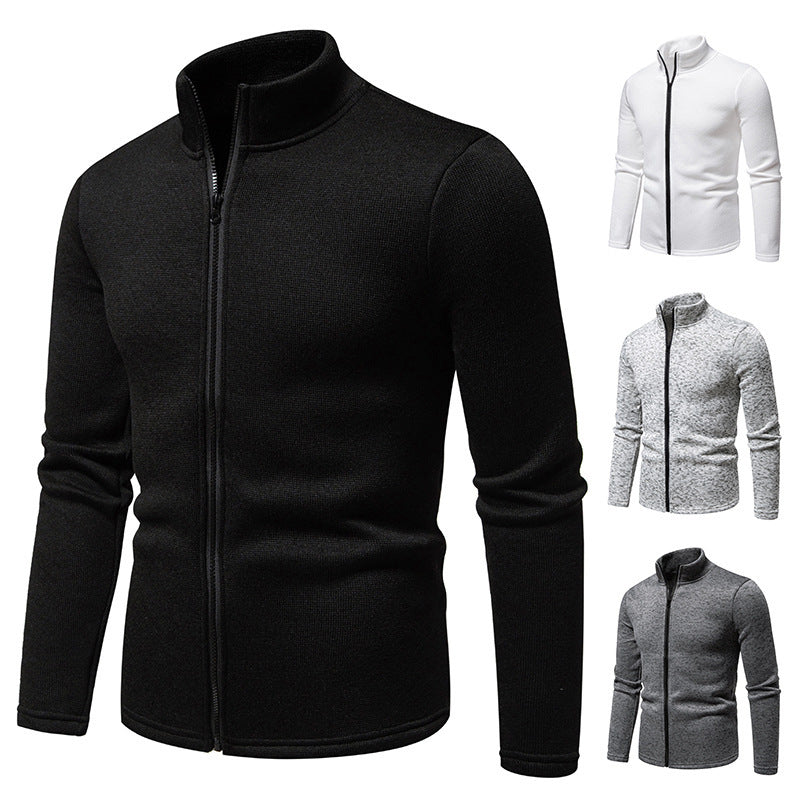 Herren Fleecejacke mit hohem Kragen und durchgehendem Reißverschluss Echoarchiv