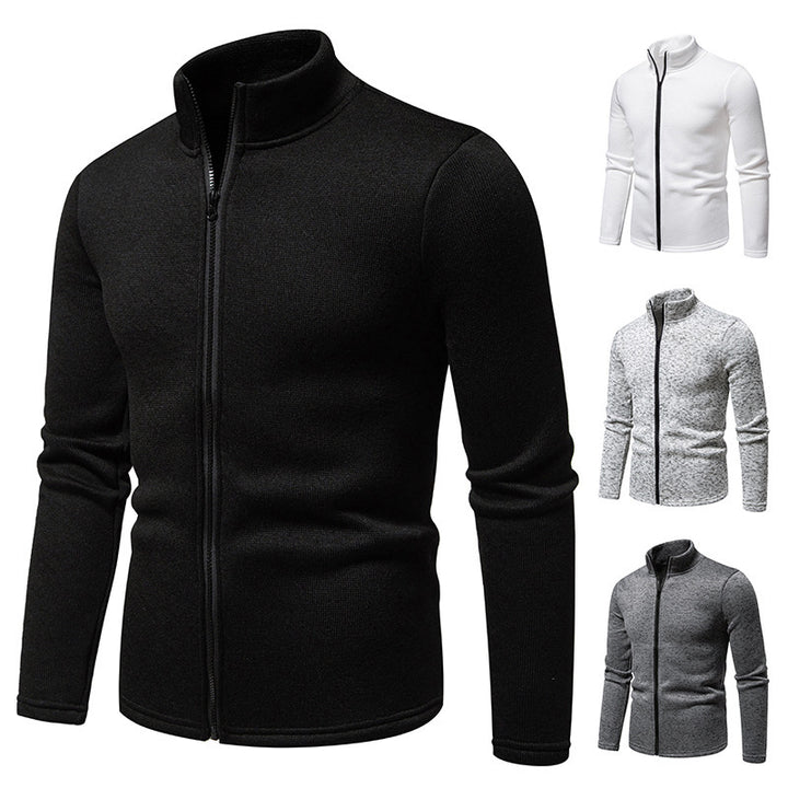 Herren Fleecejacke mit hohem Kragen und durchgehendem Reißverschluss Echoarchiv