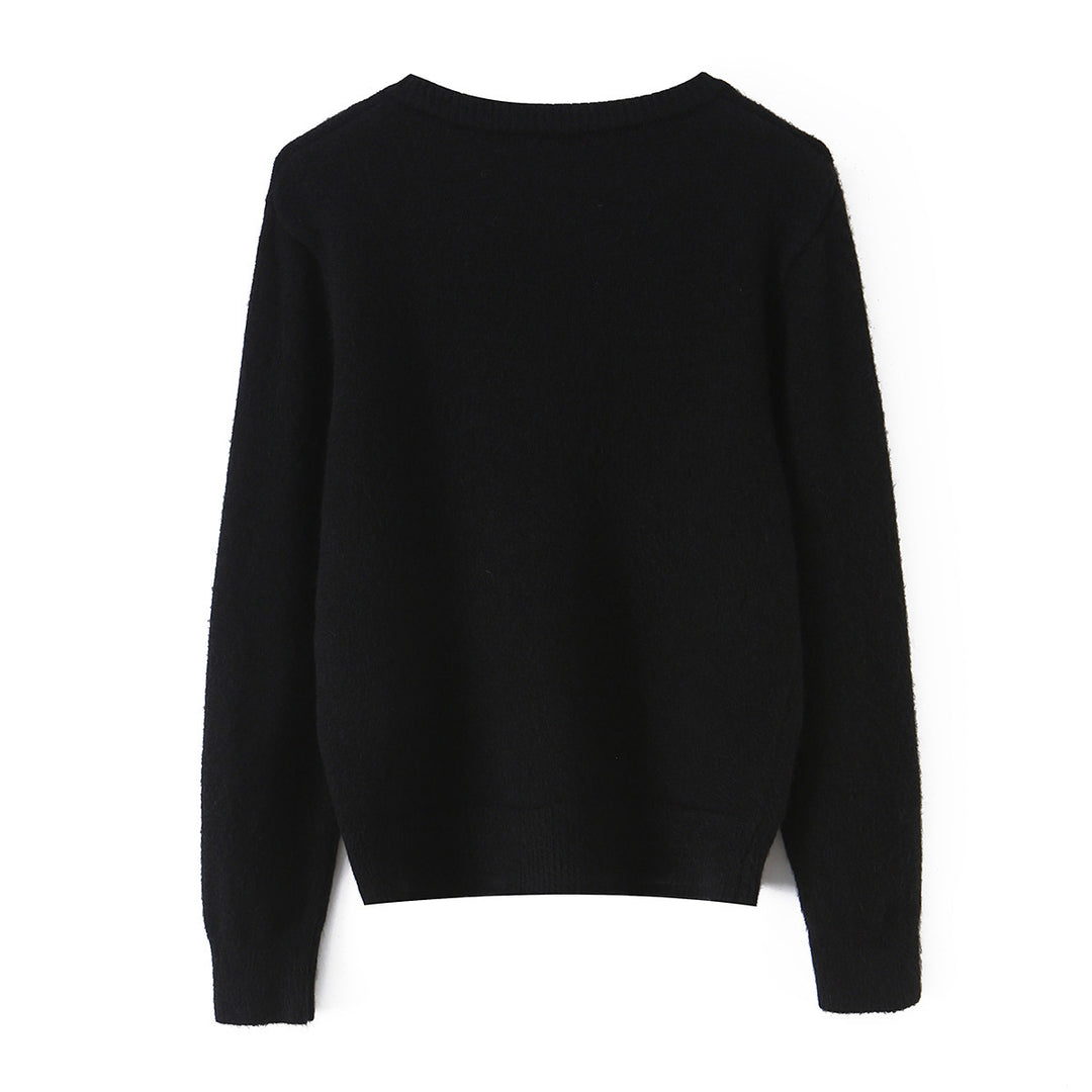 Damen Feinstrick-Cardigan mit Rundhals und durchgehender Knopfleiste Echoarchiv