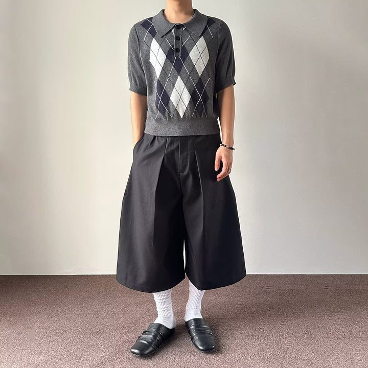 Herren modische Strick-Polo mit Grafiken Echoarchiv