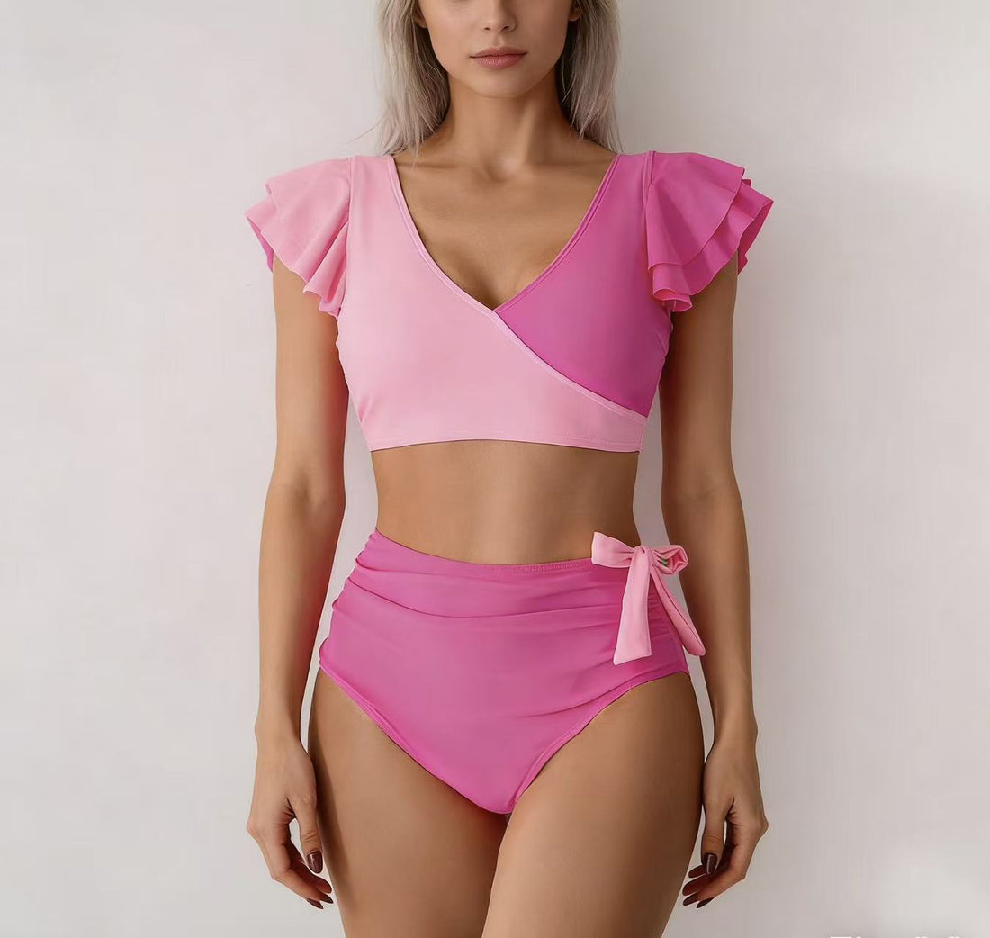Damen Hochtailliertes Bikini-Set mit Rüschendetails – Maréssa