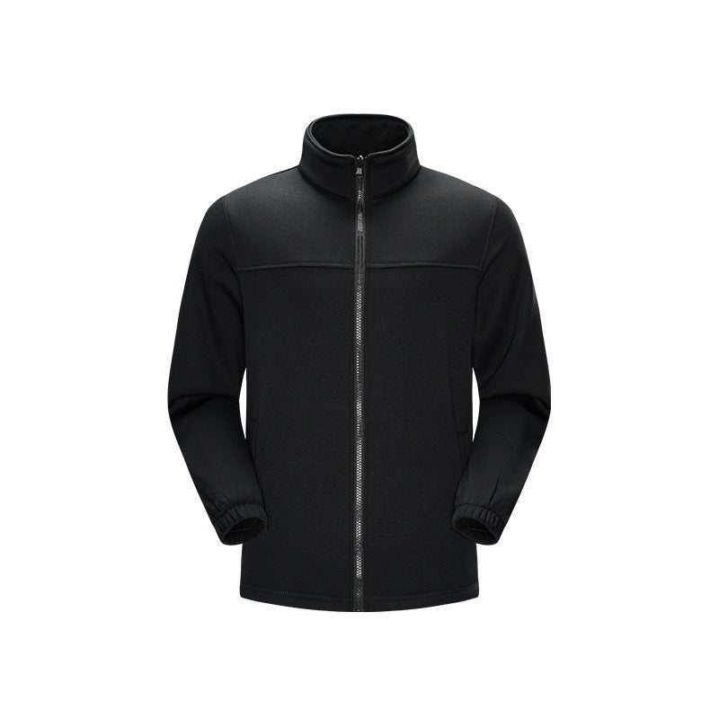 Herren Technische Fleecejacke mit hohem Stehkragen, durchgehendem Reißverschluss und elastischen Bündchen Echo Archiv