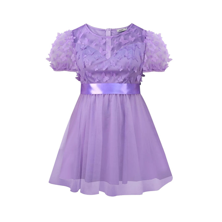Damen Festliches Kleid mit transparenten Puffärmeln und zarten Schmetterlingsdetails Echo Archiv