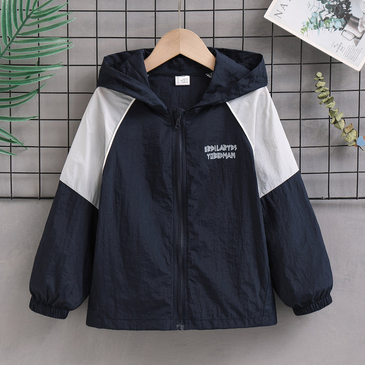 Unisex nan leichte Kapuzen-Windjacke mit Kontrastärmeln und elastischen Bündchen Echo Archiv