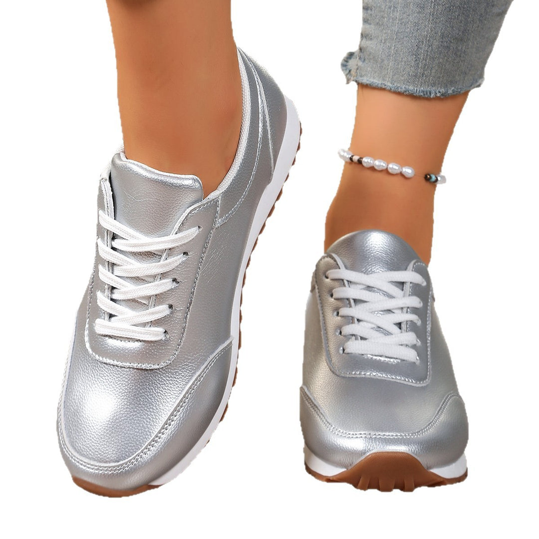 Damen modischer Metallic-Sneaker mit dämpfender Leichtsohle und rutschfester Profilgummisohle Echo Archiv