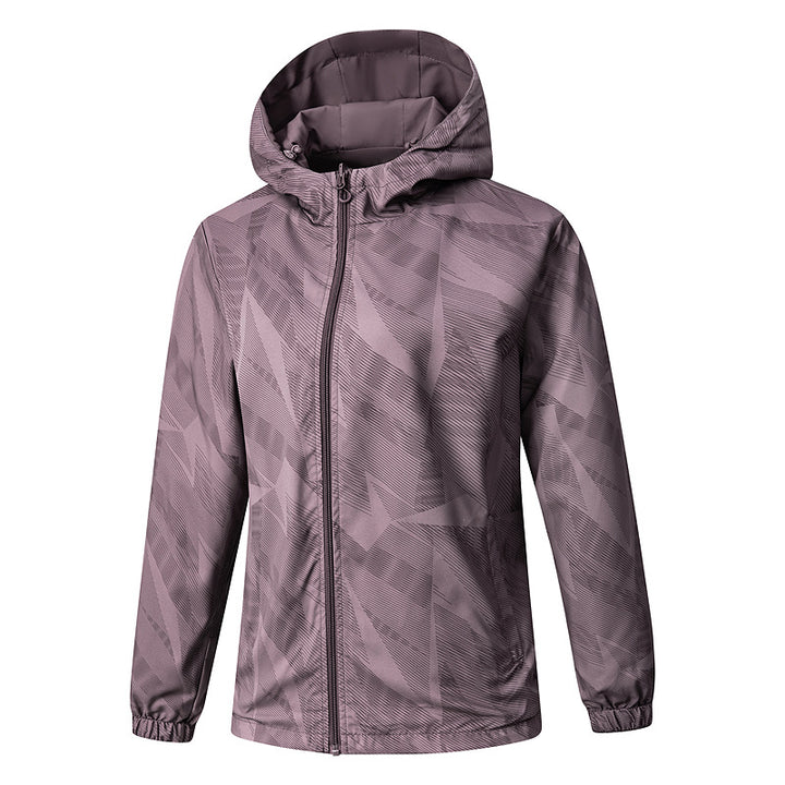 Damen Leichte technische Kapuzenjacke wasserabweisend mit Vollzip und elastischen Bündchen Echo Archiv