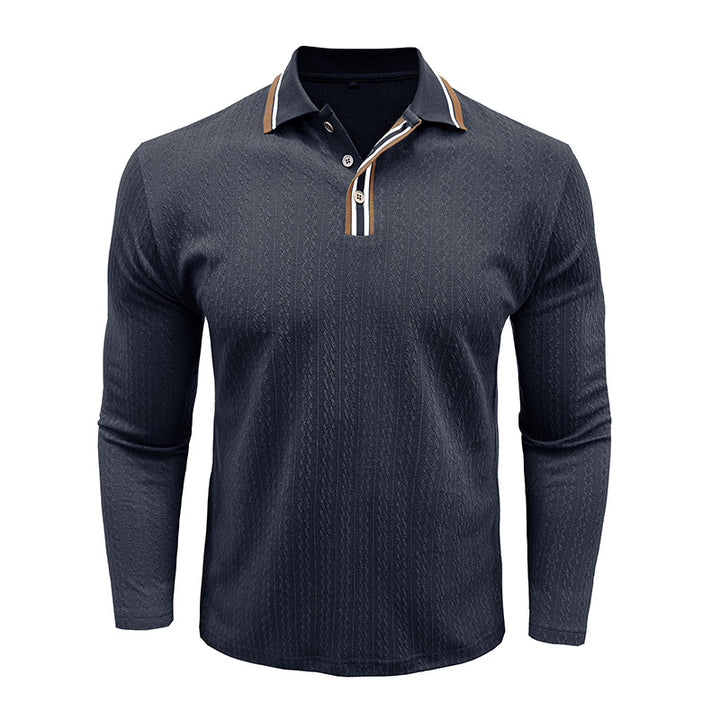 Herren Poloshirt mit strukturierter Oberfläche und modischem Kragen Echoarchiv