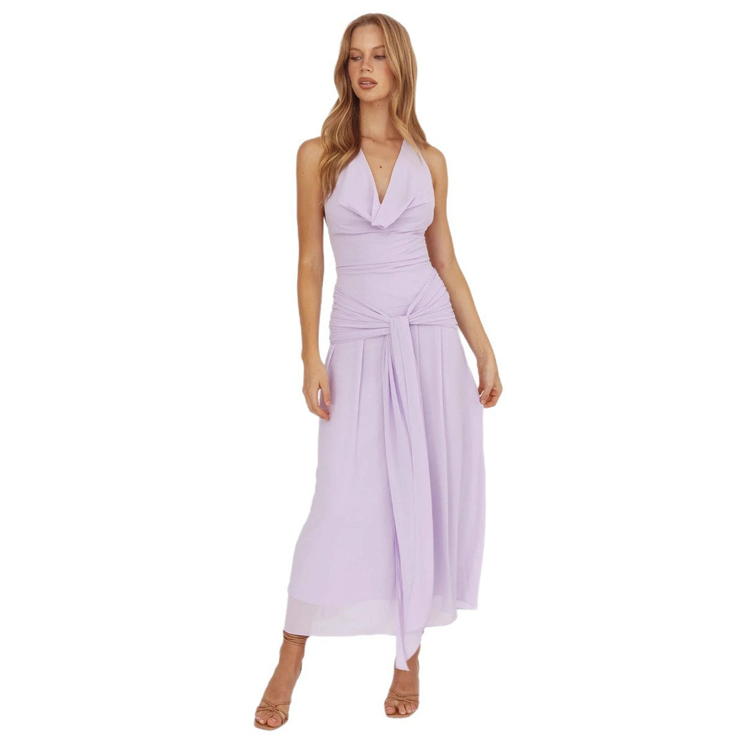 Damen Elegantes langes Abendkleid mit raffiniertem Halternetz Echo Archiv