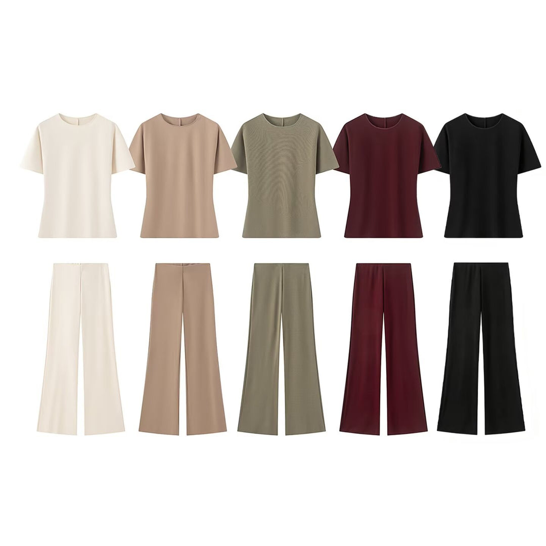 Damen Weite Satinhose mit hoher Taille und fließender Wide‑Leg‑Silhouette Echo Archiv