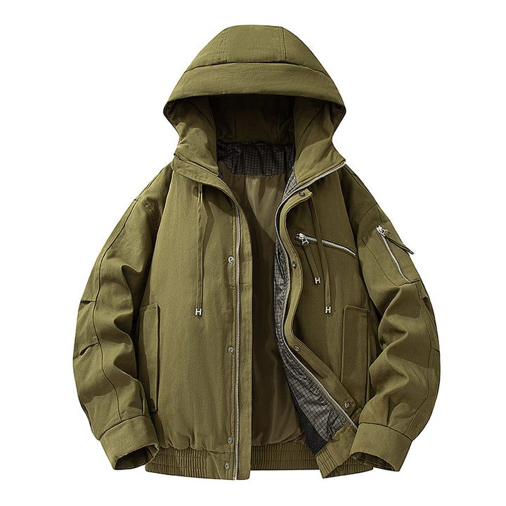 Herren Utility-Kapuzenjacke mit Reißverschluss, multifunktionalen Taschen und elastischem Saum Echo Archiv