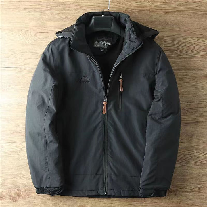 Herren Warm gefütterte Funktionsjacke mit verstellbarer Kapuze Echo Archiv