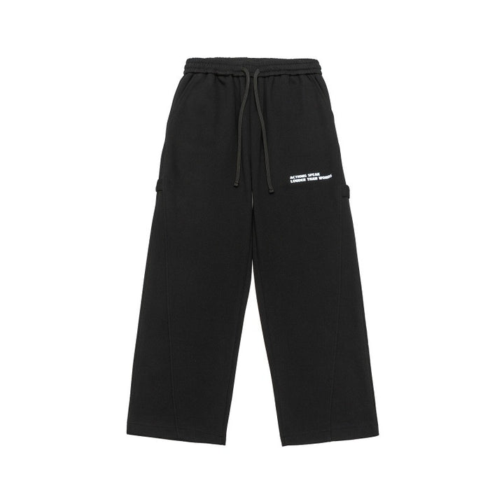 Unisex Weite Cropped-Sweathose im Cargo-Stil mit Tunnelzugbund und aufgesetzten Taschen Echoarchiv