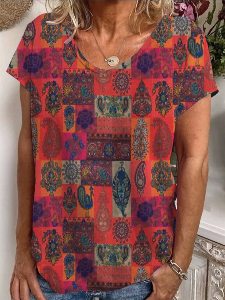Damen T-Shirt mit einzigartigem Mandala-Design Echo Archiv