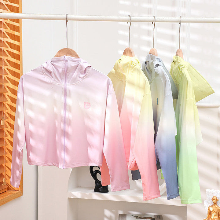 Damen nan leichte UV-Schutz Kapuzenjacke aus Funktionsstretch mit durchgehendem Reißverschluss und Raglanärmeln Echo Archiv