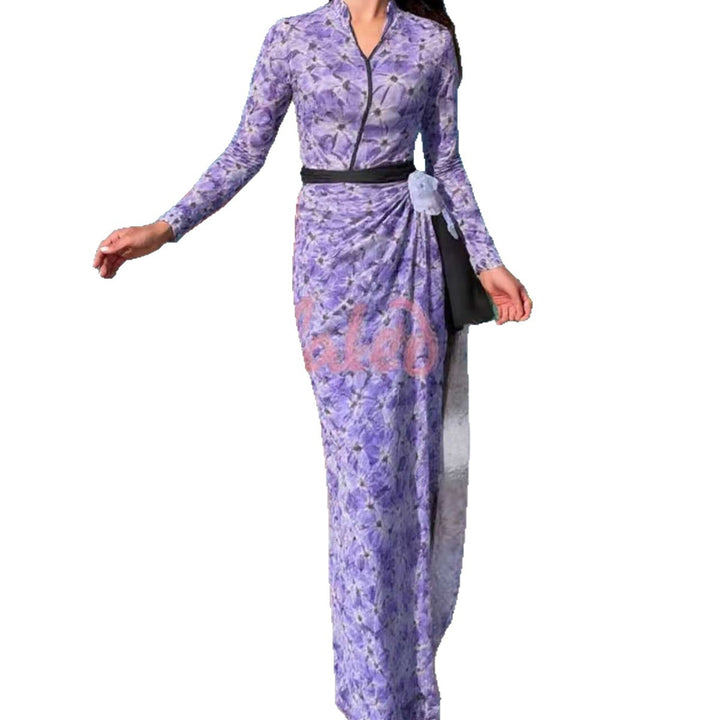 Damen elegantes Strandkleid mit floralem Muster Echo Archiv