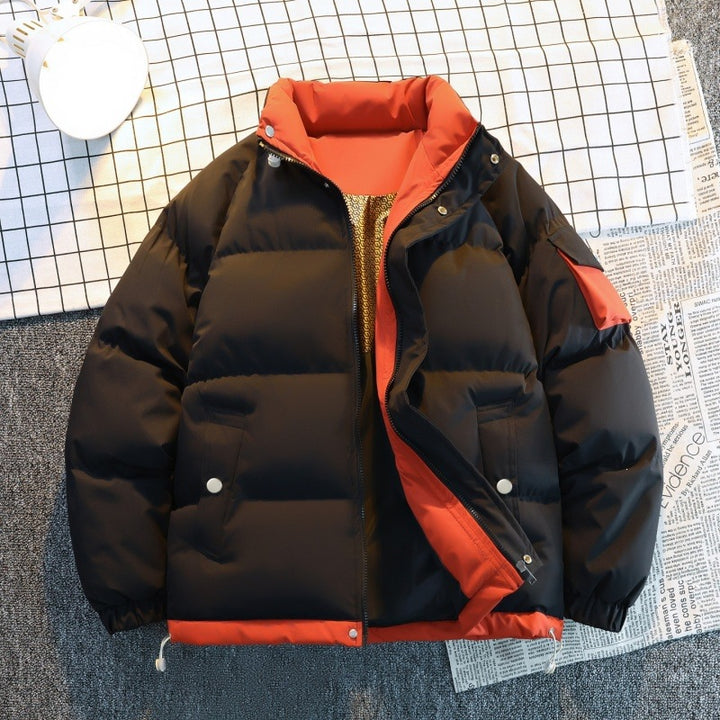 Herren Isolierte Oversize-Pufferjacke mit Kontrast-Innenfutter, Ärmeltasche & Kordelzug Echoarchiv