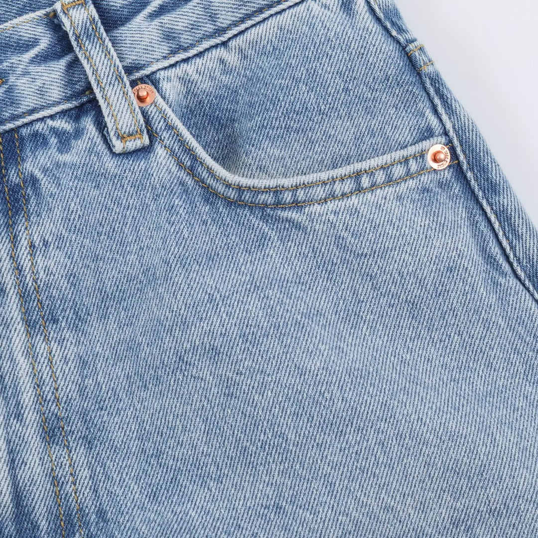 Damen Hochgeschnittene Relaxed-Jeans mit konischem Bein Echo Archiv