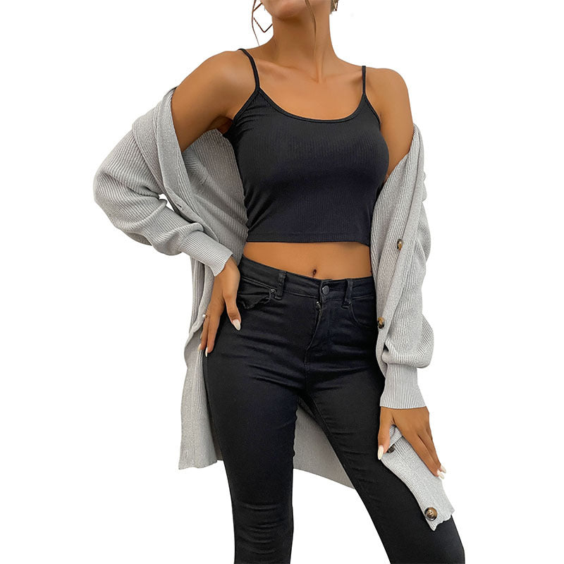 Damen Oversize Longcardigan aus weichem Feinstrick mit tiefem V‑Ausschnitt und Knopfleiste Echoarchiv