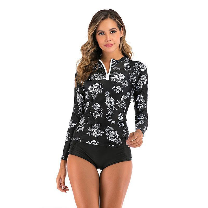 Damen UV-Schutz Rashguard mit floralem Muster Echo Archiv