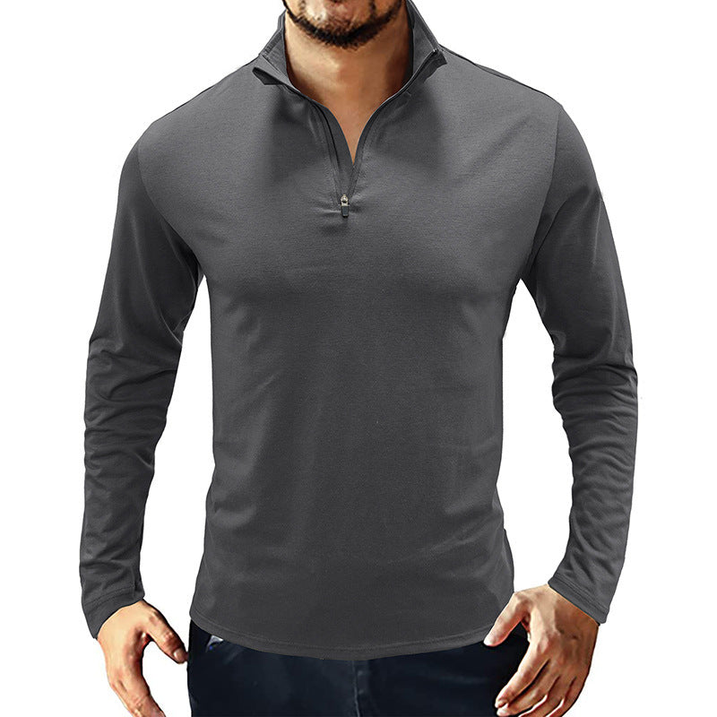 Herren Funktionsshirt mit hohem Kragen und halbem Reißverschluss Echoarchiv