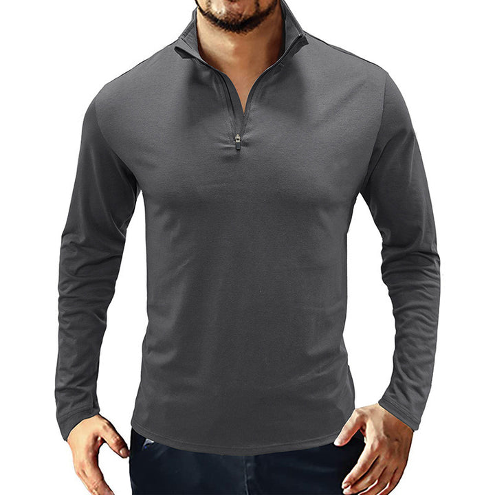 Herren Funktionsshirt mit hohem Kragen und halbem Reißverschluss Echoarchiv