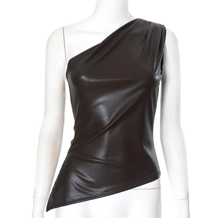 Damen asymmetrisches Top mit innovativem Drapierungsdesign Echo Archiv