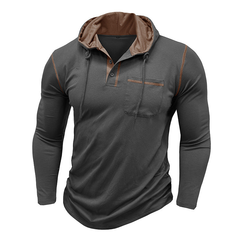 Herren Longsleeve-Hemd mit Kapuze Echoarchiv