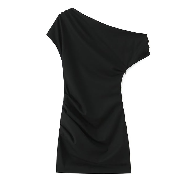Damen asymmetrisches Cocktailkleid mit drapiertem Design Echo Archiv