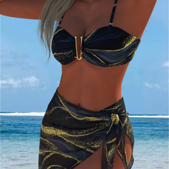 Damen Bikini-Set mit elegantem Balconette-Oberteil und modischem Wickelrock Echo Archiv