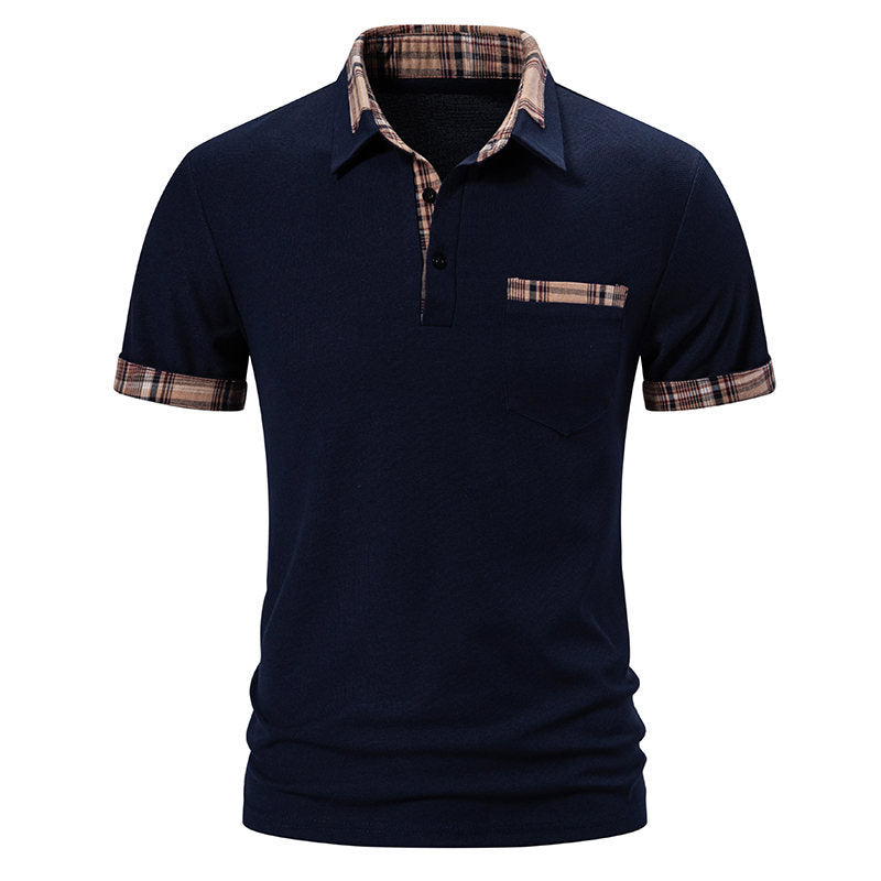 Herren Poloshirt mit modernem Karomuster und komfortablem Schnitt Echoarchiv