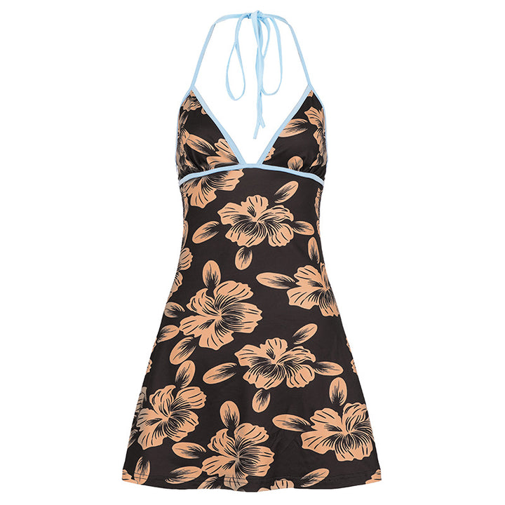 Damen Strandkleid mit elegantem Blütenmuster und lässigem Schnitt Echo Archiv