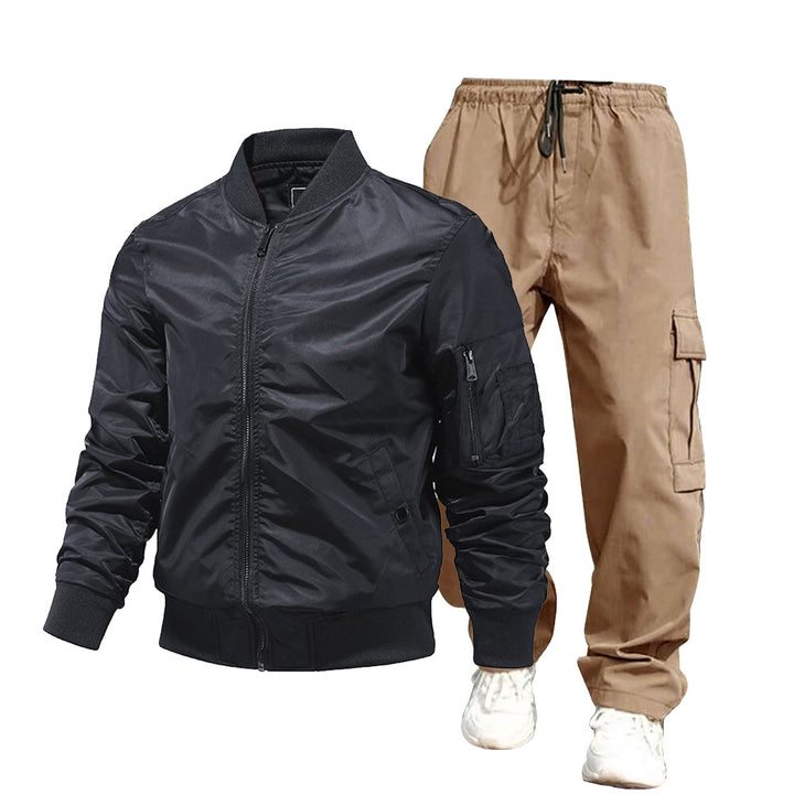 Herren urbane Bomberjacke und Cargo-Hosen Set Echo Archiv