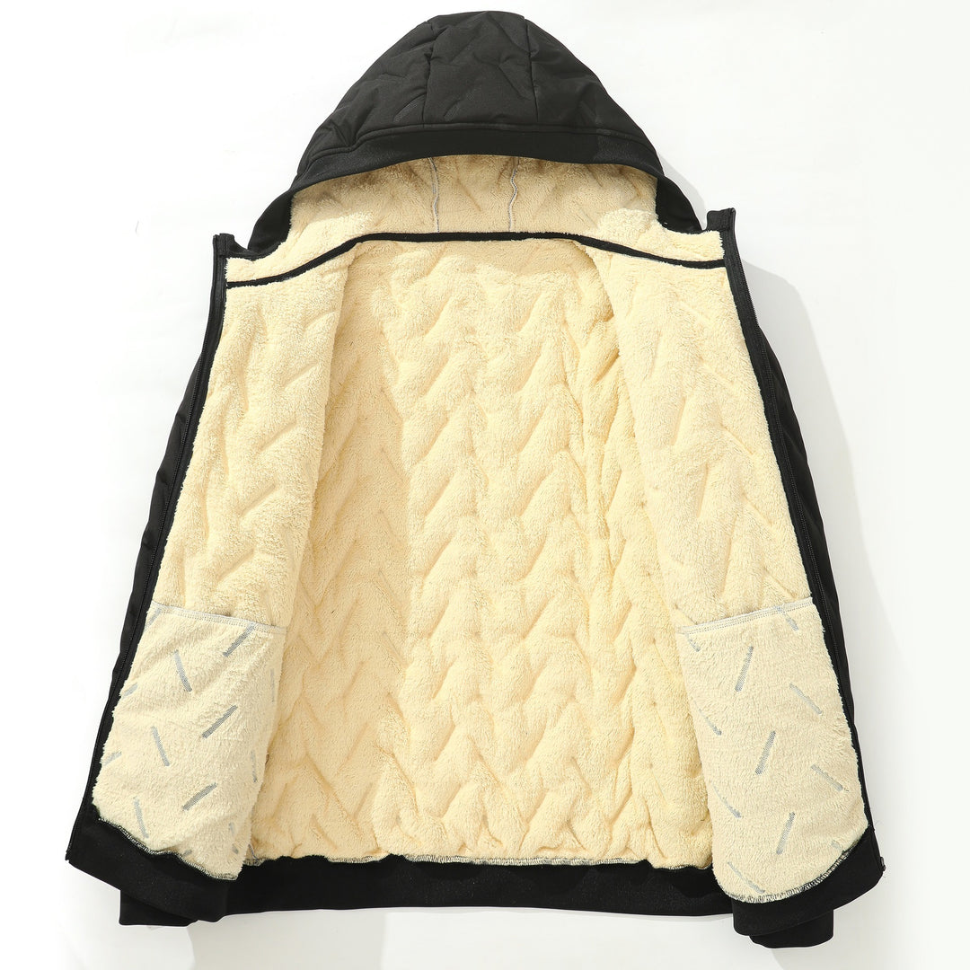 Herren Steppjacke mit Kapuze und extraweichem Teddy-Innenfutter Echoarchiv