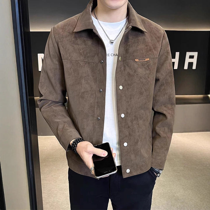 Herren Modische Kunstlederjacke Echoarchiv