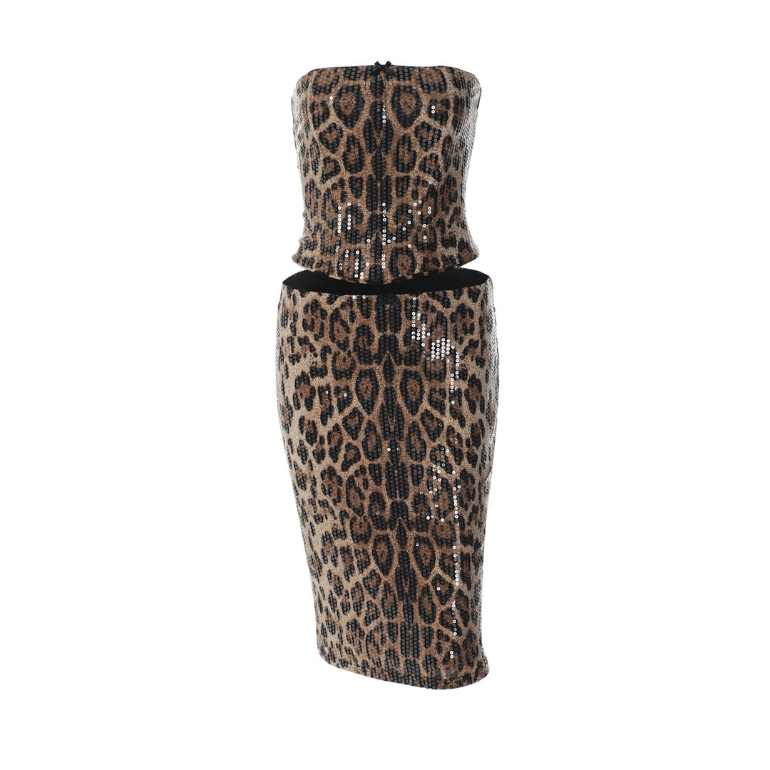 Damen Abendkleid mit trendigem Tiermotiv und Funkeleffekten Echo Archiv