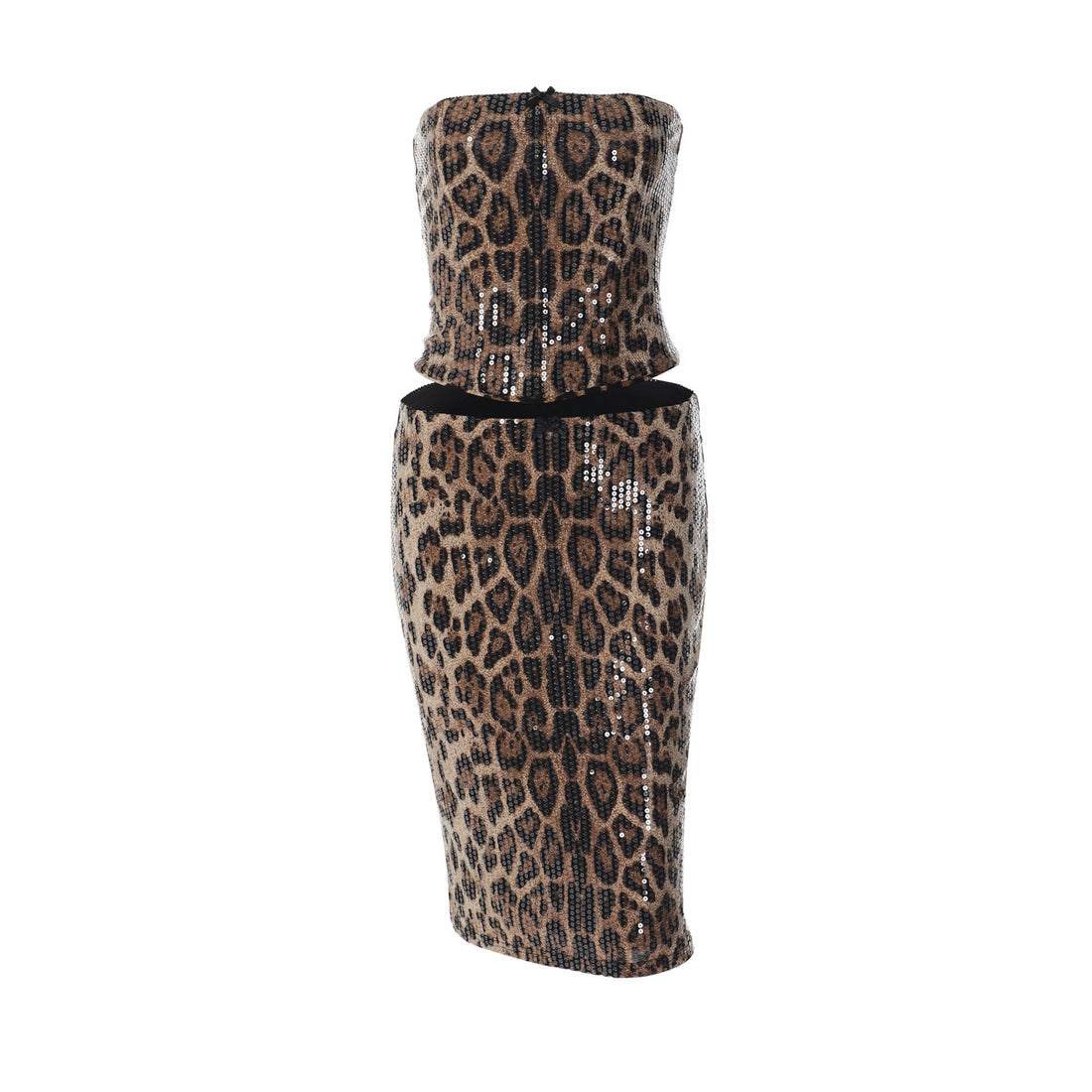 Damen Abendkleid mit trendigem Tiermotiv und Funkeleffekten – Élara