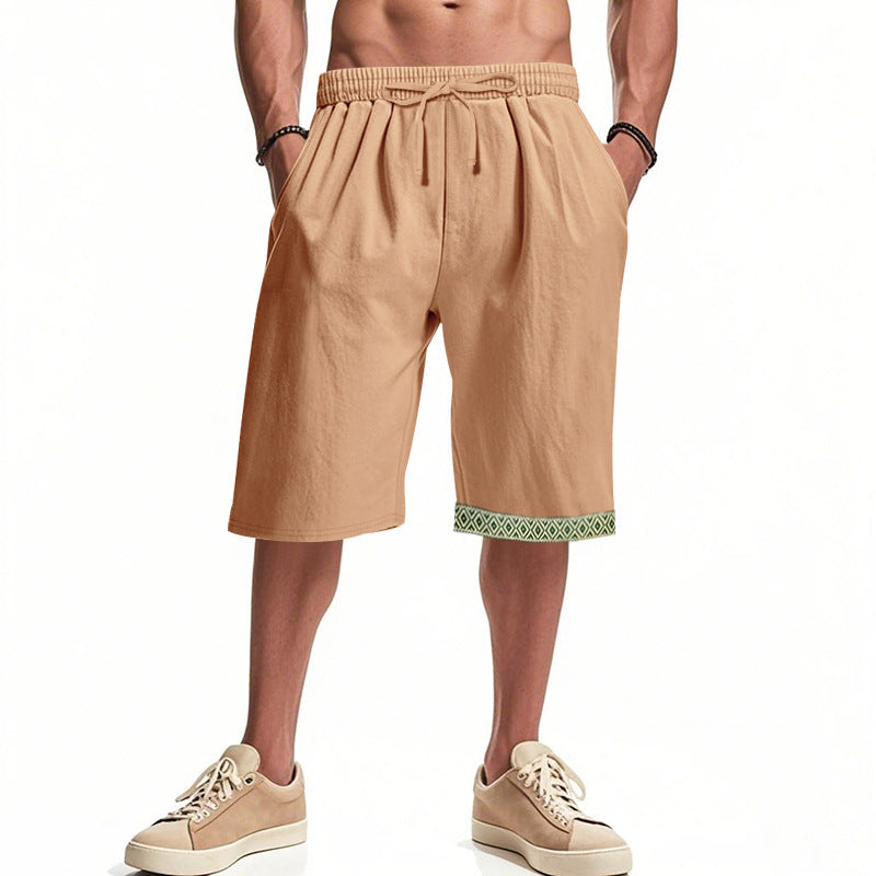Herren lässige Bermudashorts mit elastischem Bund und Kordelzug Echoarchiv