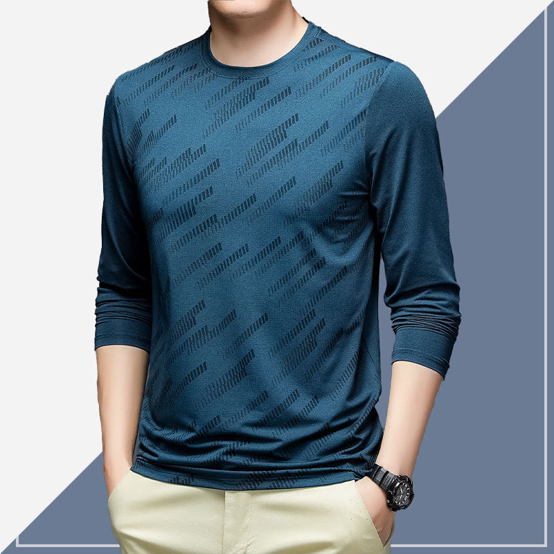 Herren Atmungsaktives Langarmshirt mit innovativer Textur Echoarchiv